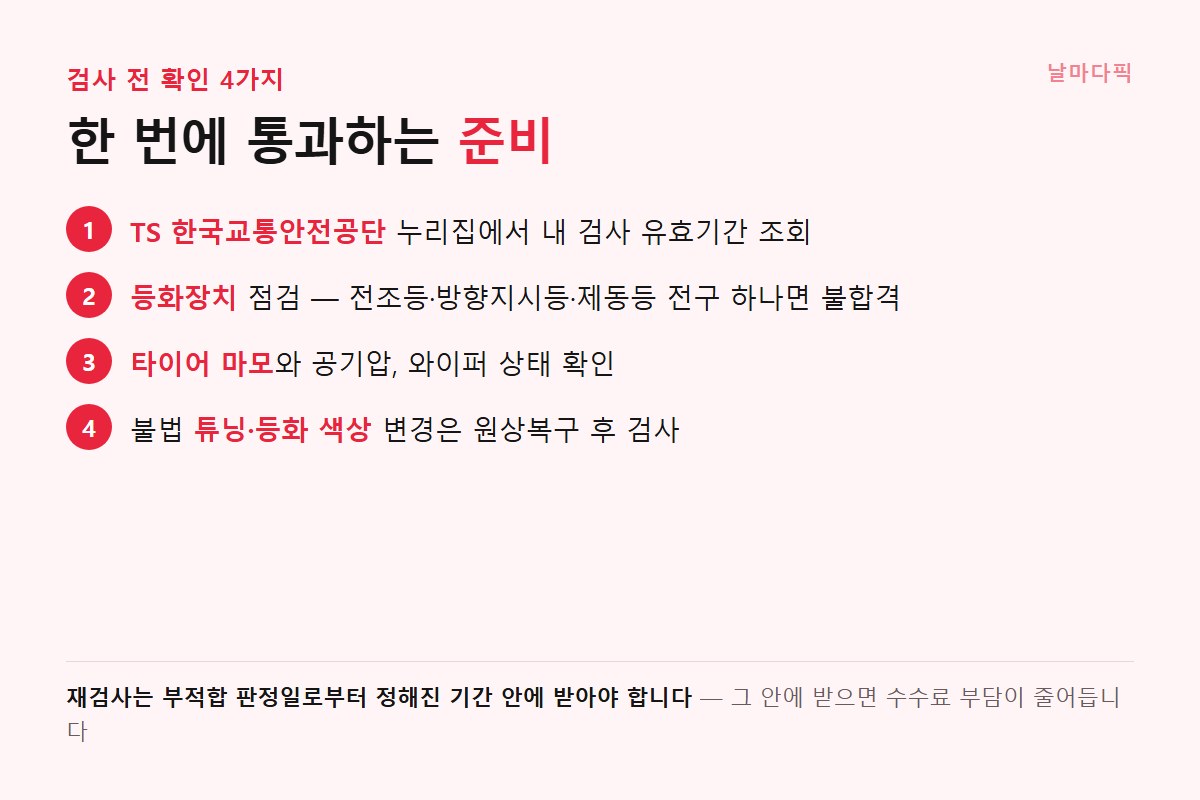 자동차 검사 전 확인할 4가지