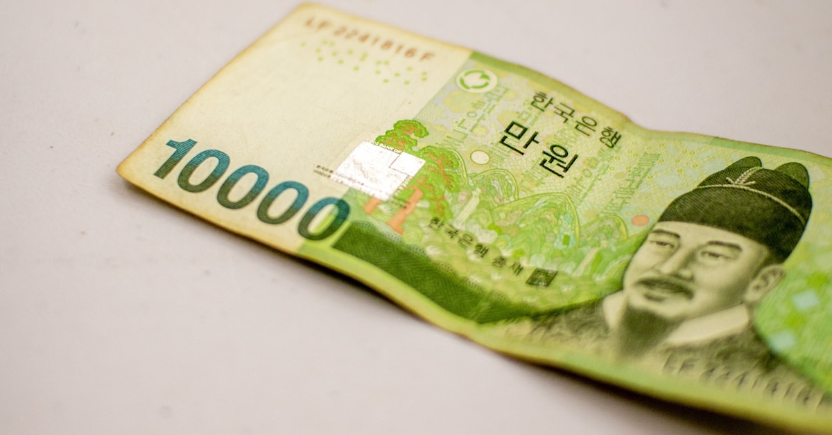 만원권 지폐 클로즈업